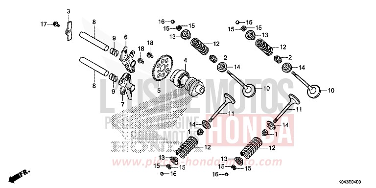 ARBRE A CAMES/SOUPAPE de Forza 300 SEAL SILVER METALLIC (NHA14) 2013